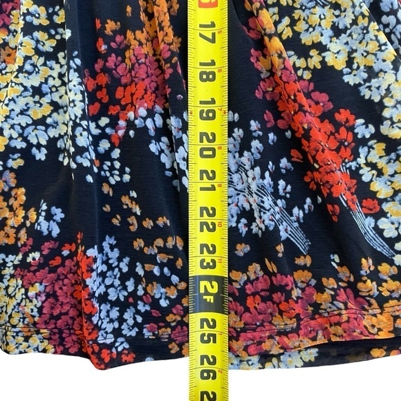 Anthropologie Akemi + Kin Adria Black Floral Smocked Chiffon Mesh Blouse Sz S - Picture 13 of 16